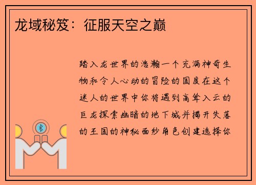 龙域秘笈：征服天空之巅
